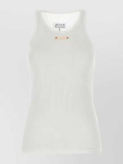 MAISON MARGIELA RIBBED CREW NECK SLEEVELESS TANK TOP