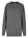 Maison Margiela Ribbed Crew Neck Sweater In Gray