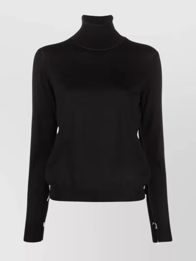 MAISON MARGIELA RIBBED CUFFS WOOL TURTLENECK SWEATER