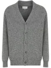 Maison Margiela Cardigan Mit Geripptem Saum In Grey
