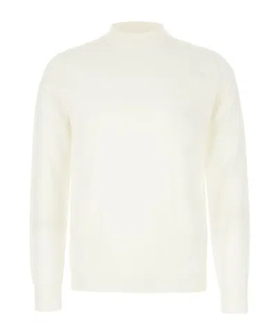 Maison Margiela Ribbed-edge Wool Sweater In White