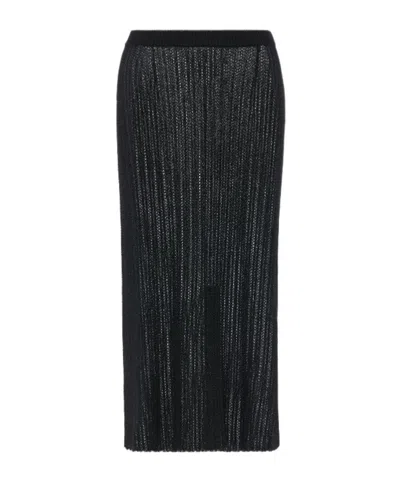 MAISON MARGIELA MAISON MARGIELA RIBBED KNIT MIDI SKIRT