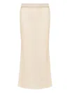 Maison Margiela Ribbed-knit Midi Skirt In Neutral