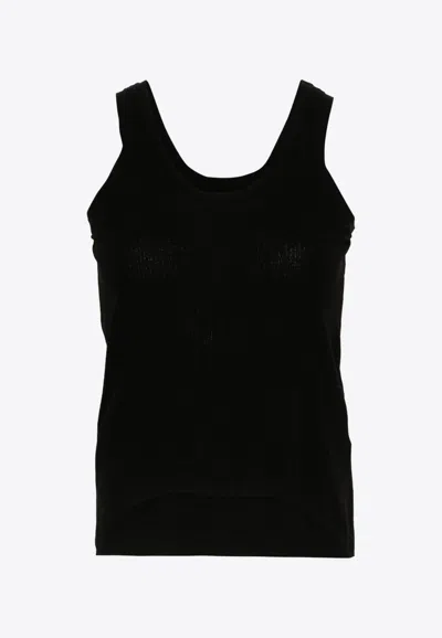 MAISON MARGIELA RIBBED KNIT TANK TOP