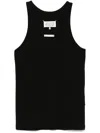 Maison Margiela Ribbed-knit Top In Black