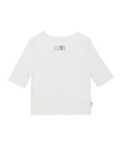 Maison Margiela Ribbed-knit Top In White