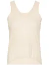 Maison Margiela Ribbed-knit Vest Top In Beige