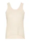 Maison Margiela Ribbed-knit Vest Top In Beige