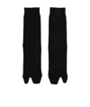 Maison Margiela Brown Bootleg Tabi Socks In Black