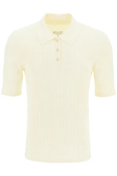 MAISON MARGIELA RIBBED STRETCH POLO SHIRT