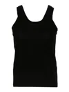 Maison Margiela Ribbed Knit Tank Top In Black