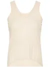 Maison Margiela Ribbed-knit Vest Top In Black