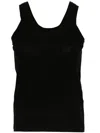 Maison Margiela Ribbed Knit Tank Top In Black