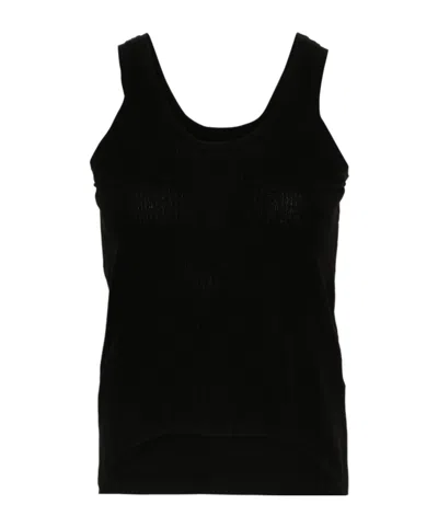 MAISON MARGIELA RIBBED KNIT VEST TOP