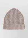 Maison Margiela Wool And Cotton Blend Beanie In Gray
