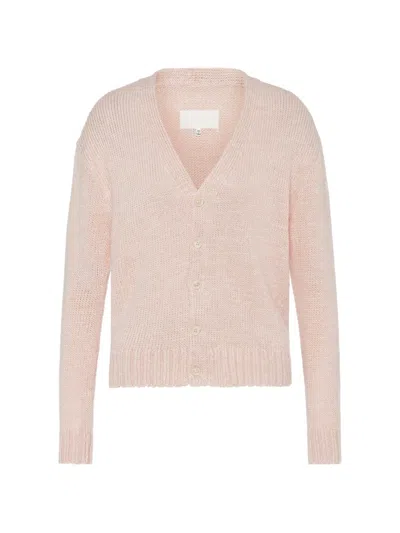 Maison Margiela Gardening Hemp Cardigan In Pink