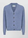 Maison Margiela Ribbed V-neck Long Sleeve Cardigan