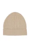 Maison Margiela Ribbed Wool Beanie In Neutral