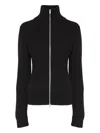 Maison Margiela Full-zip Wool Ribbed Cardigan Clothing In Black