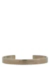 Maison Margiela Rigid Logo Bracelet Unisex In Silver