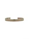 Maison Margiela Rigid Logo Bracelet Unisex In Silver