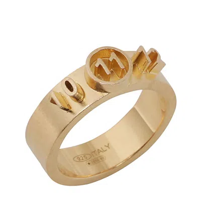 Maison Margiela Gold-tone Metal Ring In 950