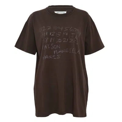 Maison Margiela Ring Spun Jersey T-shirt In Brown