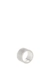 Maison Margiela Ring With Numeric Logo In Metallic