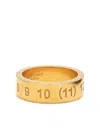 Maison Margiela Numerical Ring In Yellow Gold Plating Burattato