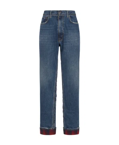 Maison Margiela Ripped Straight-leg Jeans In Blue