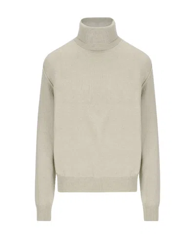 Maison Margiela Roll-neck Cashmere Jumper In Nude