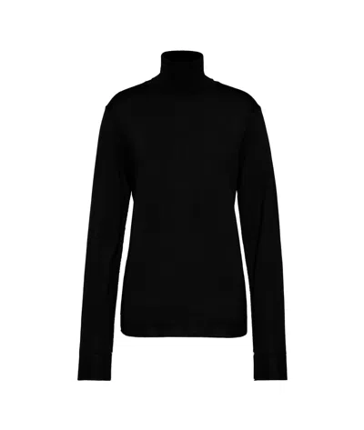Maison Margiela Roll Neck Merino-wool Jumper In Black