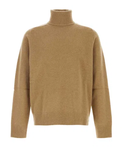 Maison Margiela Roll-neck Wool Jumper In Brown