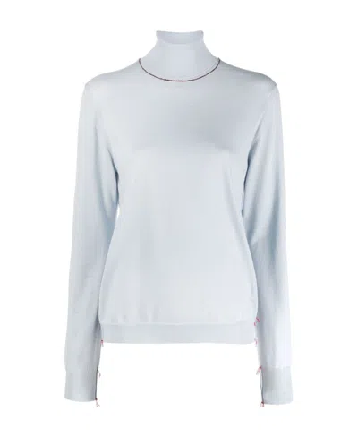 Maison Margiela Roll-neck Wool Jumper In White