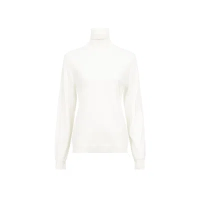 Maison Margiela Roll-neck Wool Sweater In White