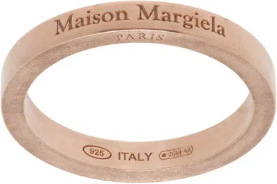 Maison Margiela Rose Gold Logo Ring In 952 Rose Gold Platin
