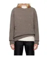 Maison Margiela Round-neck And Long-sleeved Sweater In Gray