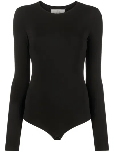 Maison Margiela Black Polyester Blend Bodysuit