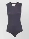 Maison Margiela Round Neck Sleeveless Stretch Body In Gray