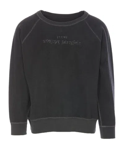 Maison Margiela Round Neck Sweater In Black