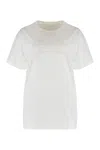 Maison Margiela Cotton Round Neck T-shirt With Short Sleeves In White