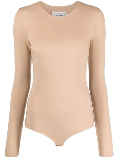 Maison Margiela Round-neck Top In Nude