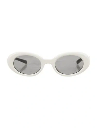 Pre-owned Maison Margiela Round Tinted Sunglasses In White