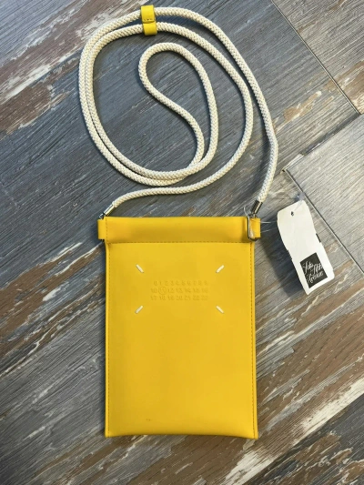Pre-owned Maison Margiela Rubber Phone Pouch Yellow