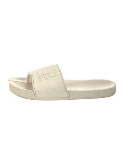 Pre-owned Maison Margiela Rubber Slides In Neutrals