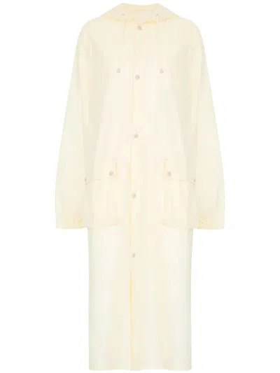 MAISON MARGIELA RUBBERIZED COTTON CABAN COAT