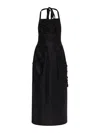 Maison Margiela Layered Halterneck Overdress Ruffled Detailing In Black