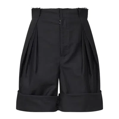 Maison Margiela Runway Cotton Shorts Shorts Black