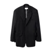 Maison Margiela Runway Wool Flannel Blazer Gray In Black