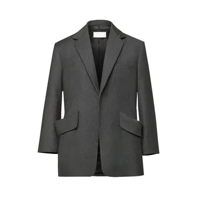 Pre-owned Maison Margiela Runway Wool Flannel Blazer 'grey' | Men's Size 50 In Gray